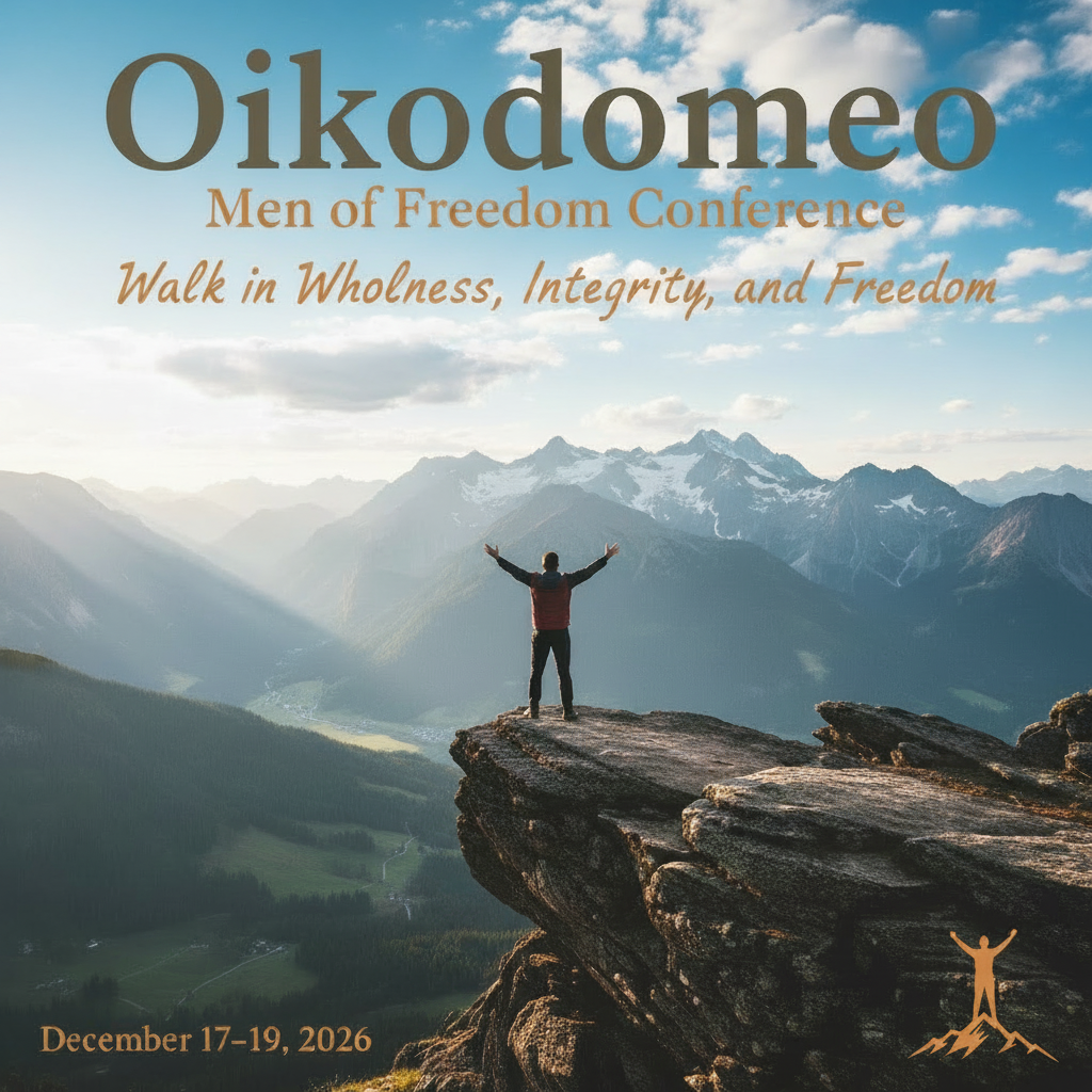 Oikodomeo Men of Freedom Conference — conference poster